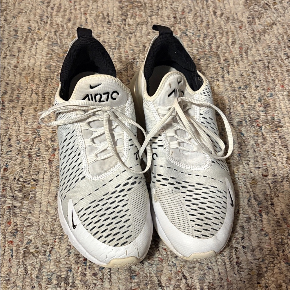 Nike Air Max 270 White and Black Sneakers